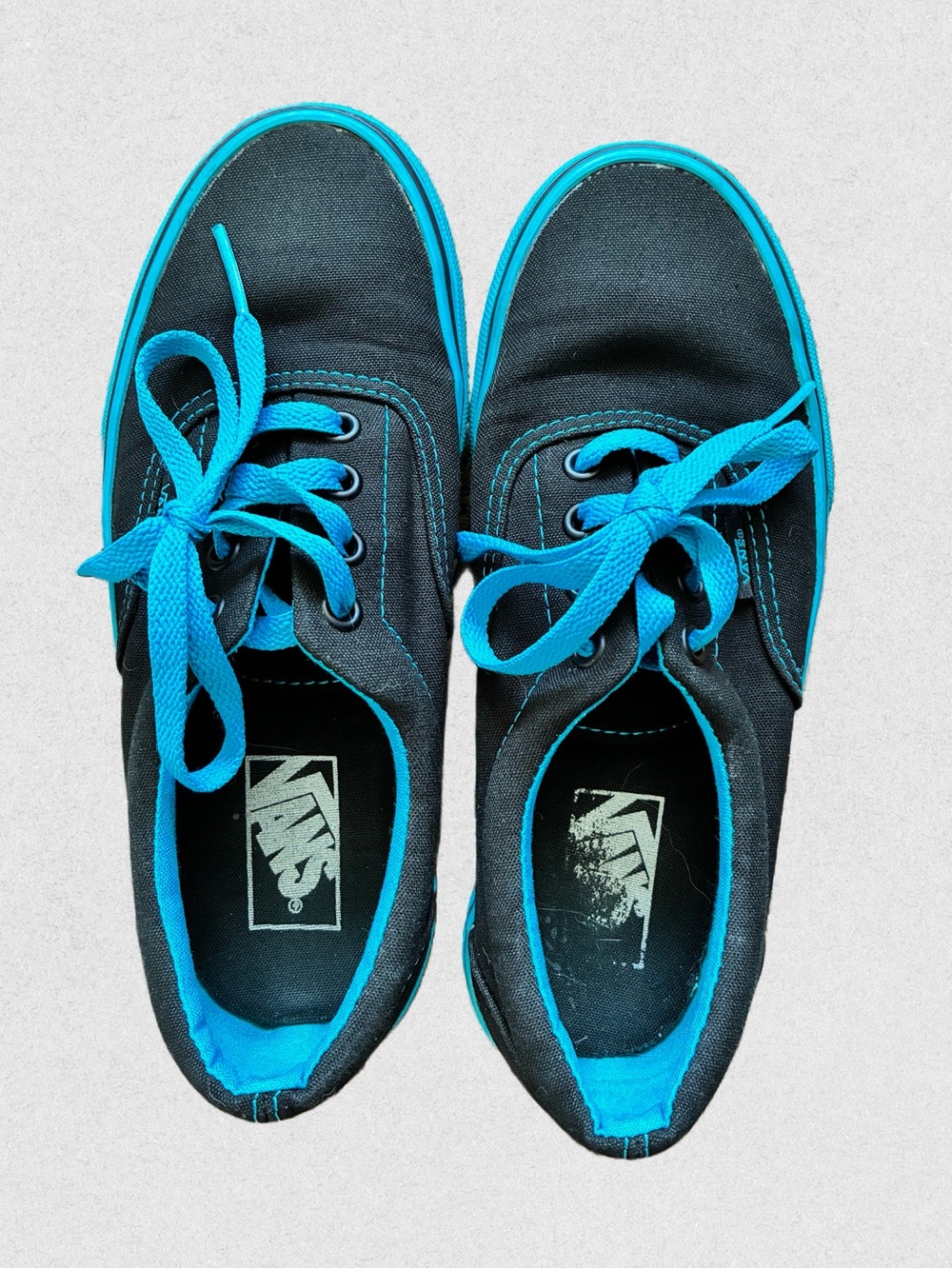 Vans Low-Top Sneakers, Black & Teal